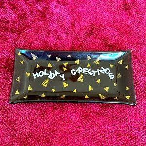 VINTAGE Houze Art Holiday Greetings Tray